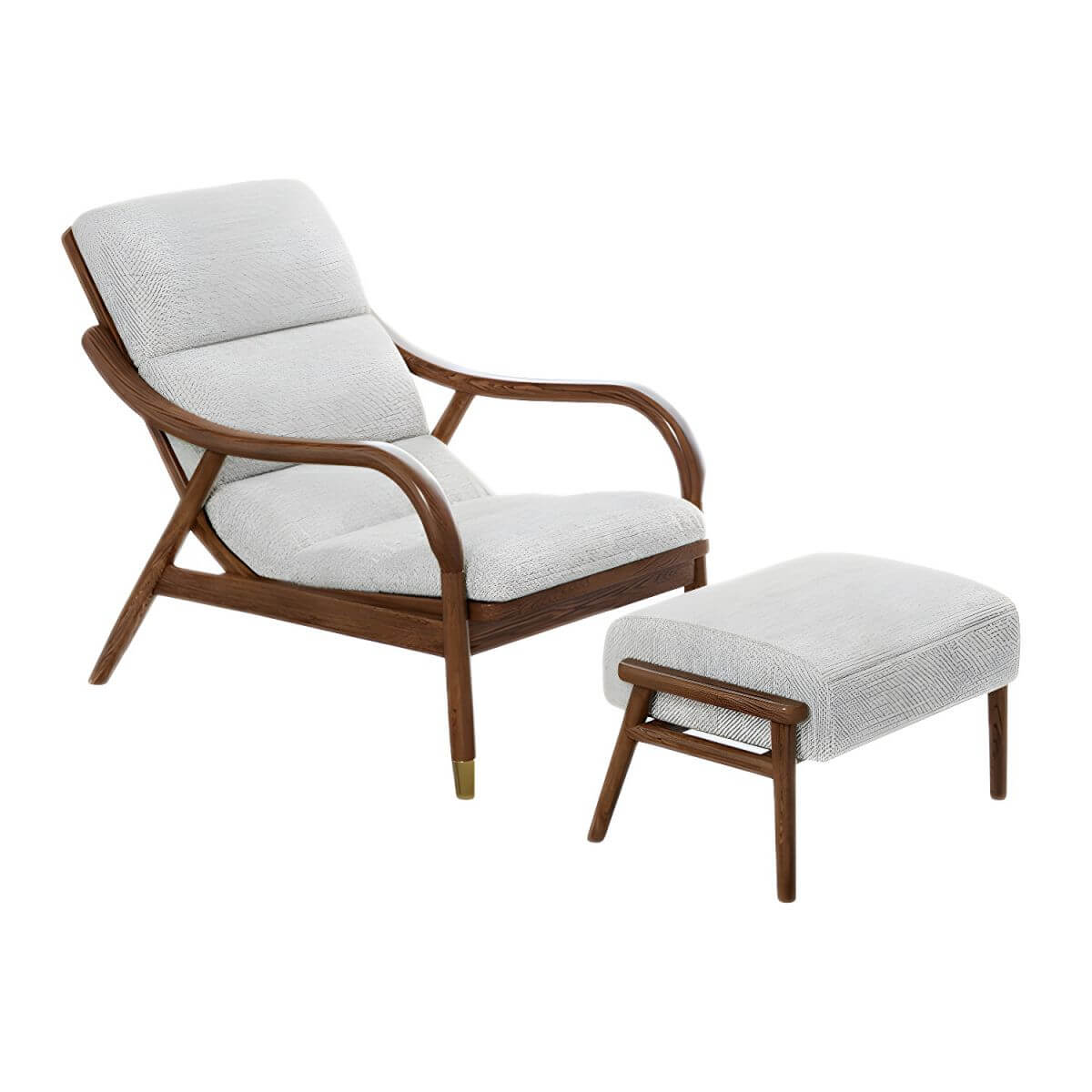 Stylish Modern Recliner with Wooden Frame