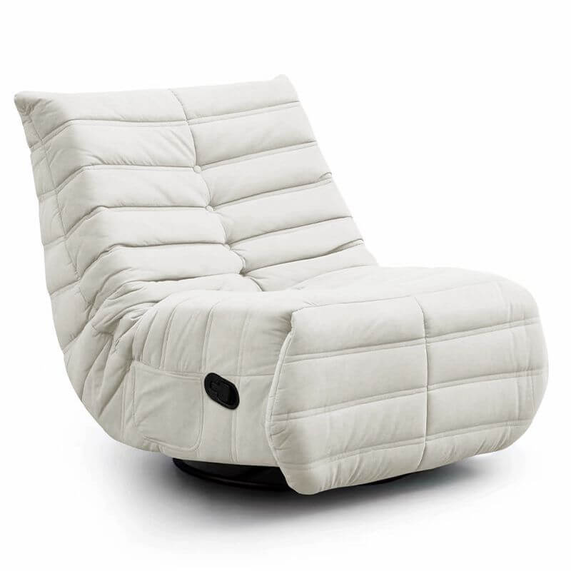 Compact Modern Swivel Rocker Recliner in Yellow