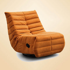 Compact Modern Swivel Rocker Recliner in Orange