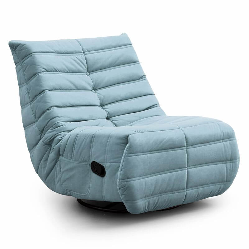 Living room setting with the compact modern recliner