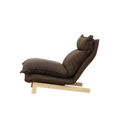 Dark Coffee Scandinavian Recliner in Cozy Living Room