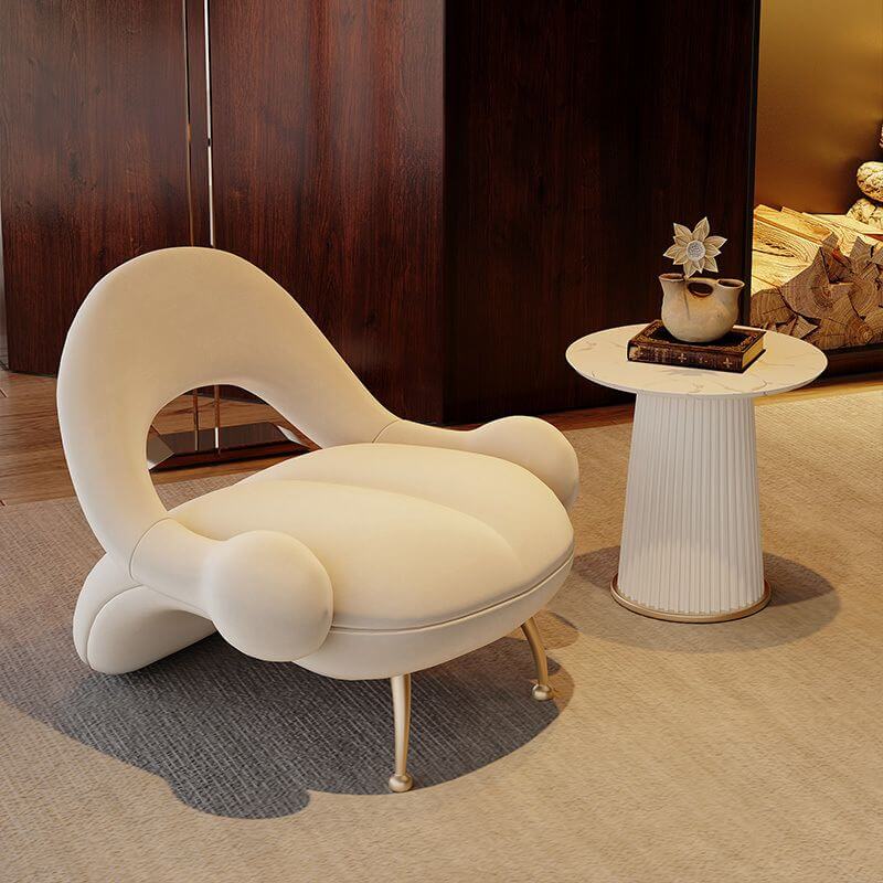 Contemporary Accent Chair in Beige Hauptbild