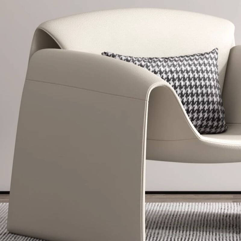 Detail of Contemporary Beige Arm Chair fabric