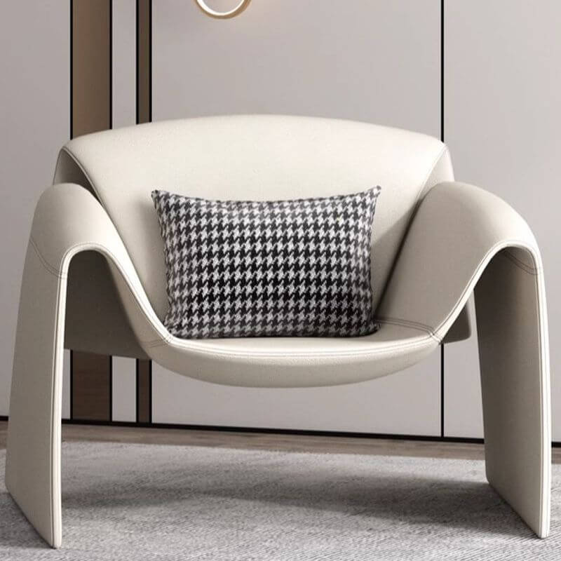 Contemporary Beige Arm Chair with no distressing