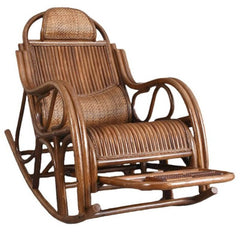 Modern indoor rocking chair with wicker material