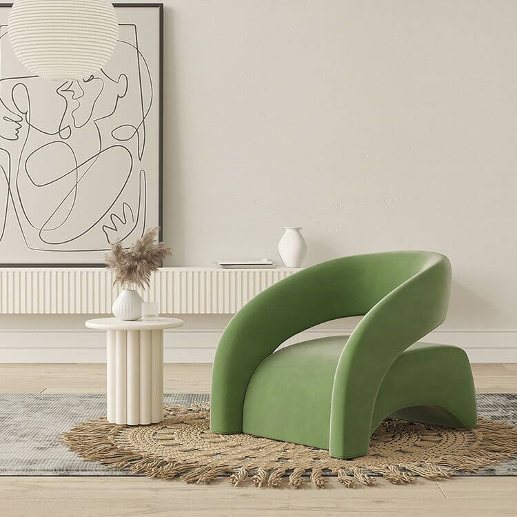 Stylish cotton blend arm chair