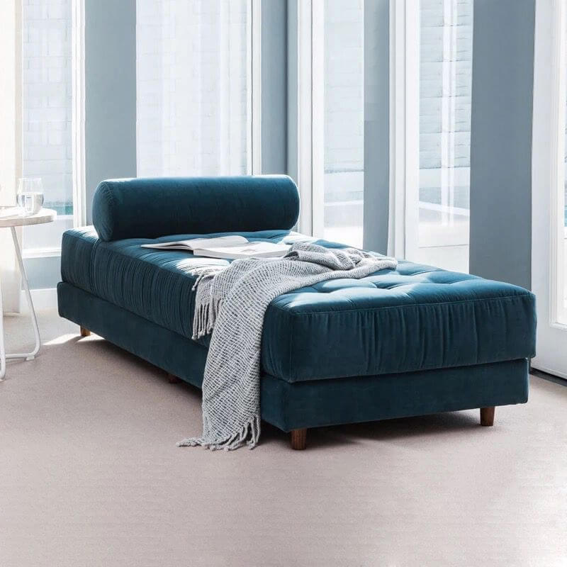 コンテンポラリーなボタンタフティングのソリッドカラーリクライニングチェアアクセントチェア、枕付き サブ画像