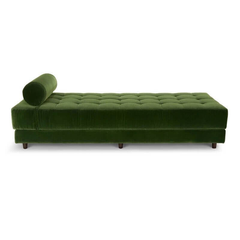 Chaise d'accent reclinable de couleur unie à boutonnière contemporaine avec oreiller Image secondaire du produit