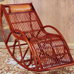 Contemporary Cane Rocking Chair in Red