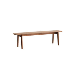 Non-upholstered wood dining bench for durability