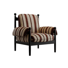 Contemporary striped upholstered arm chair