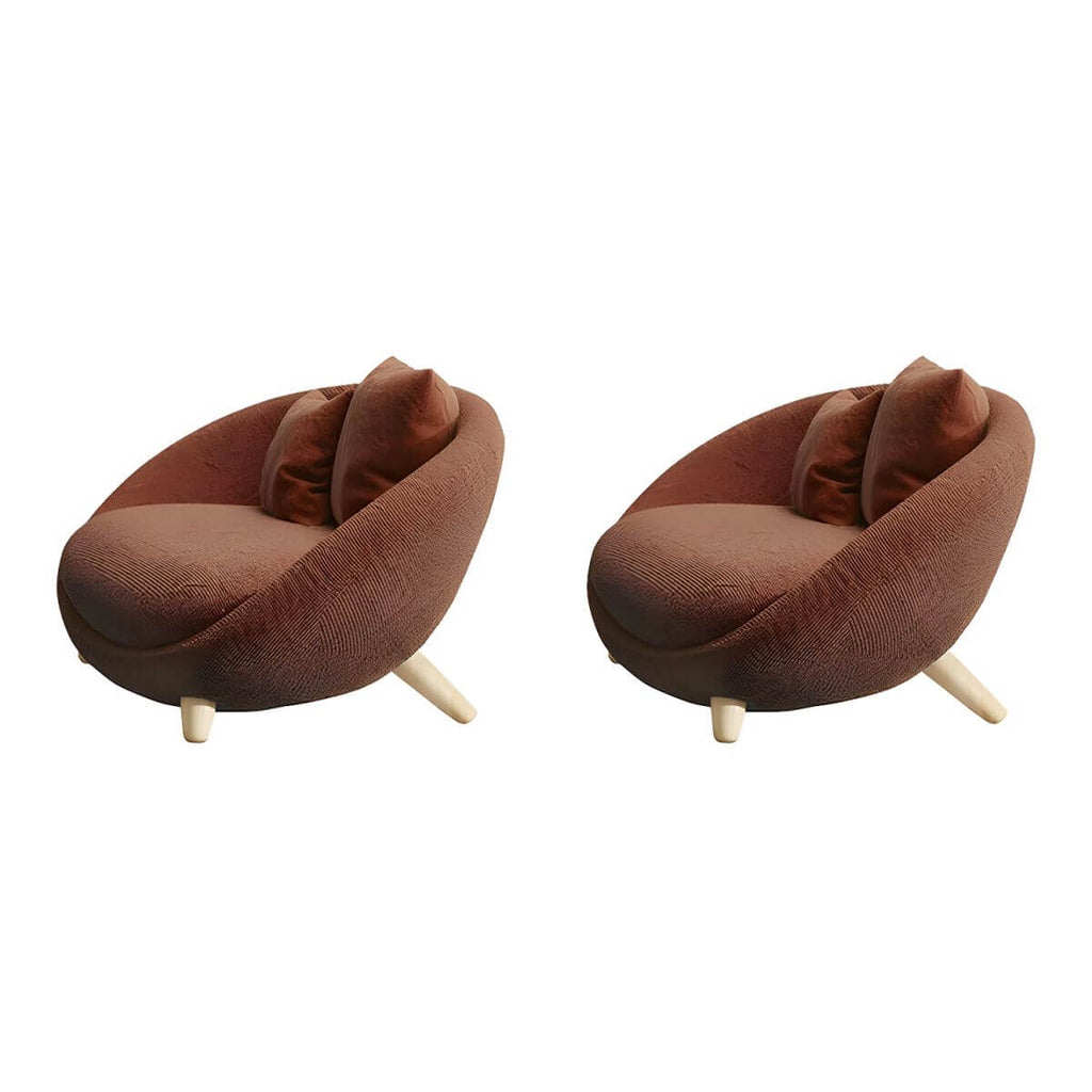 Papasan Chair solid wood frame detail