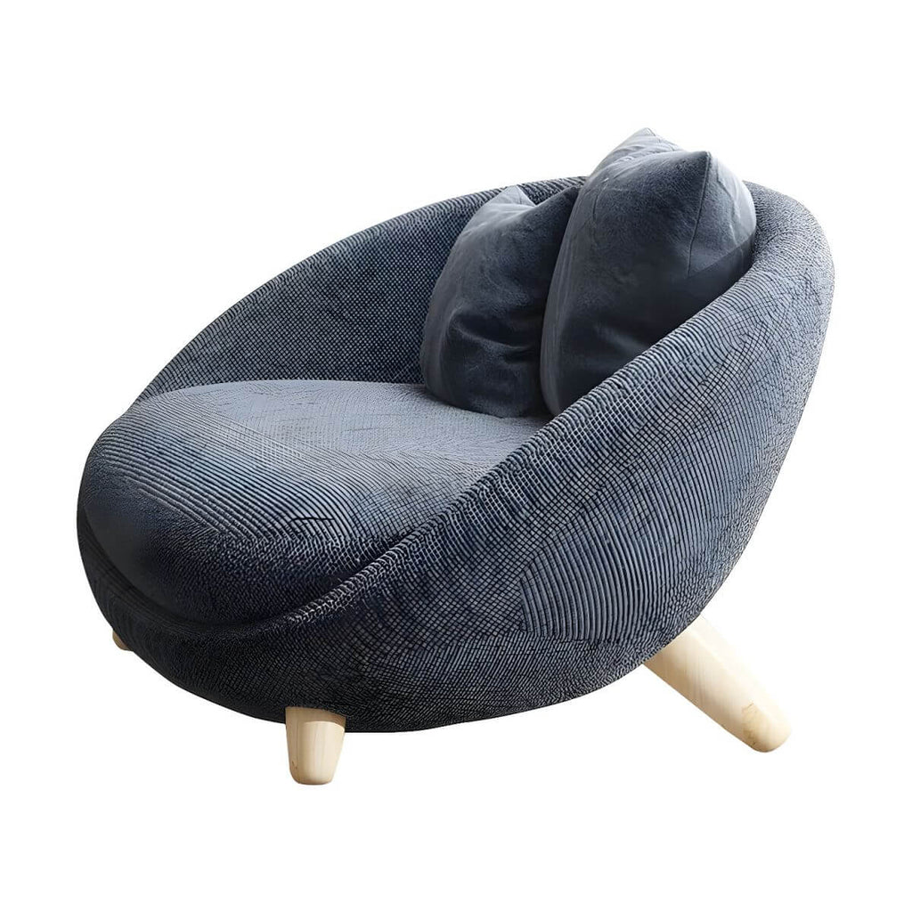 Stylish Papasan Chair with cotton blend upholstery