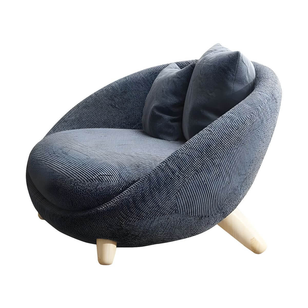 Stylish Papasan Chair with cotton blend upholstery