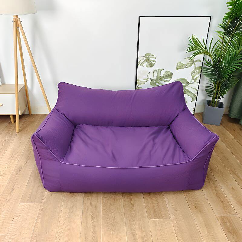 Contemporary cushioned bag couch in black Hauptbild