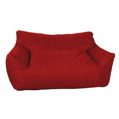 Contemporary cushioned bag couch in black