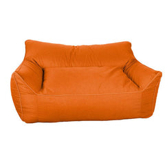 Grey bean bag sofa with arm rests