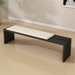 Contemporary bench with sleek design and soft upholstery