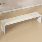 Black Scandinavian bench designed for comfort and style