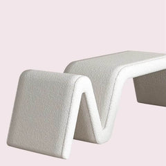 Comfortable upholstered stool for bedroom