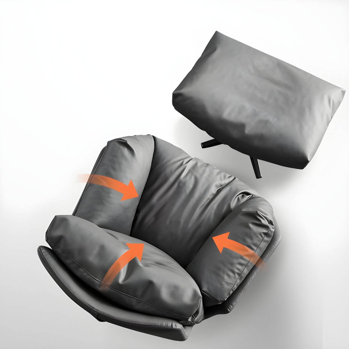 Luxurious genuine leather armchair in modern design