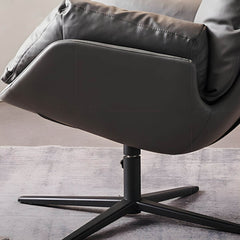 Chic black solid color reclining chair