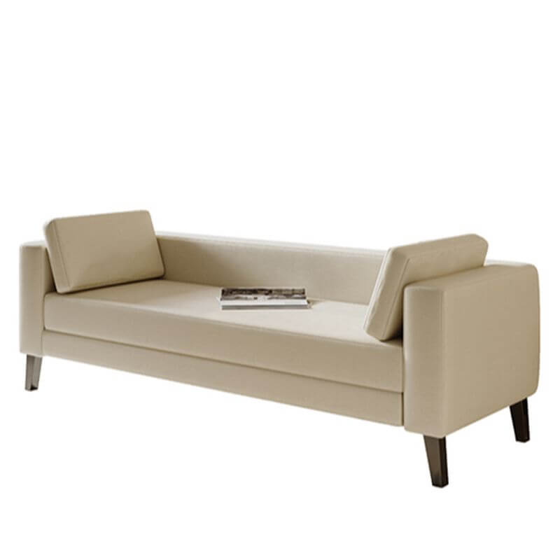 Contemporary Grey/Azure/Beige Accent Bench Chair with Armrest Secondary image