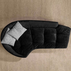 Flannel Upholstered Chaise with Pillows