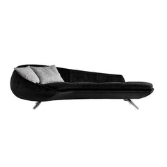 Stylish Black Left-Arm Chaise