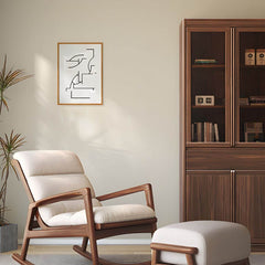 Elegant spindle back design of the rocking chair