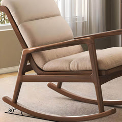 Elegant spindle back design of the rocking chair