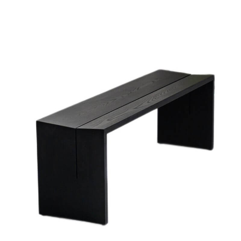 solid color wood bench