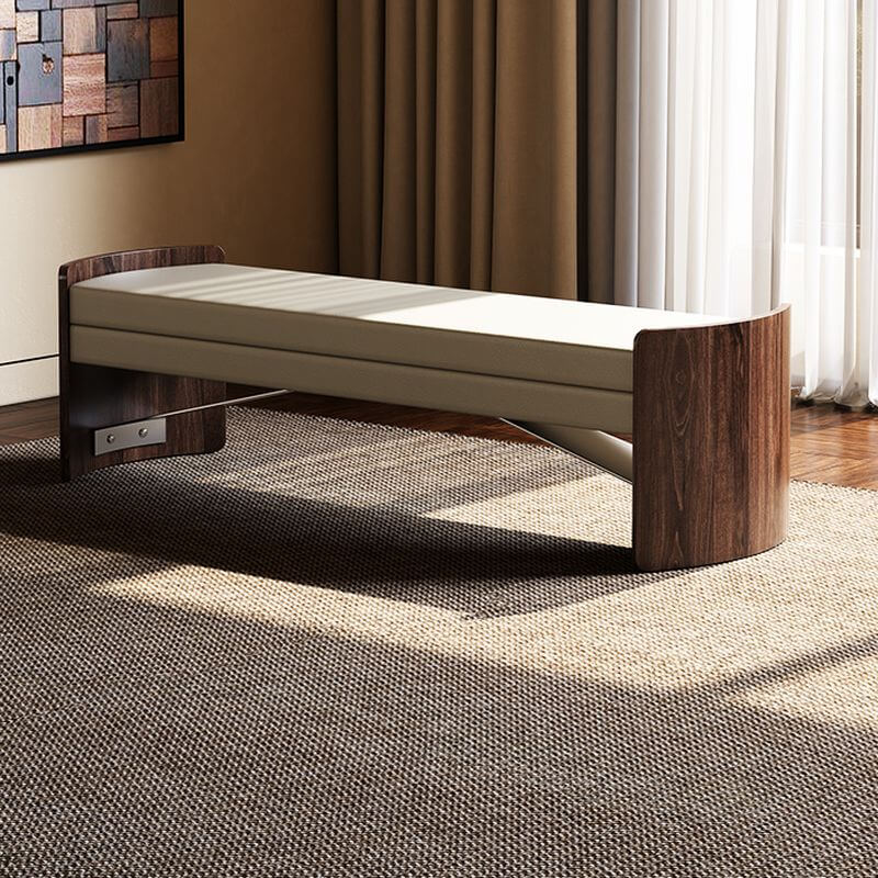 Contemporary Ink Upholstered Bench in Living Room Main image