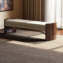 Contemporary Ink Upholstered Bench in Living Room