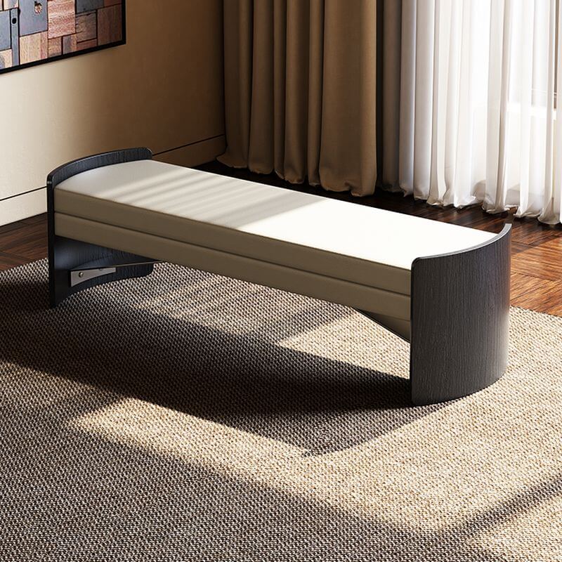 Elegant Black Bench in Entryway