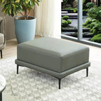 Chic Leather Upholstered Ottoman