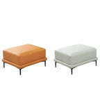 Modern Orange Ottoman in Rectangle Shape