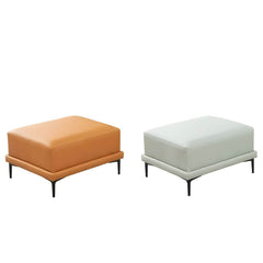 Modern Orange Ottoman in Rectangle Shape