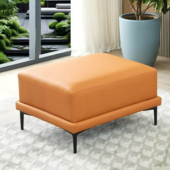 Comfortable Sponge Filled Leather Ottoman