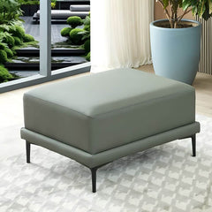 Modern Orange Ottoman in Rectangle Shape