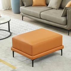 Comfortable Sponge Filled Leather Ottoman