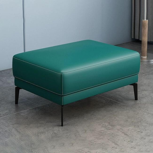 Stylish Grey Ottoman with Black Legs Hauptbild