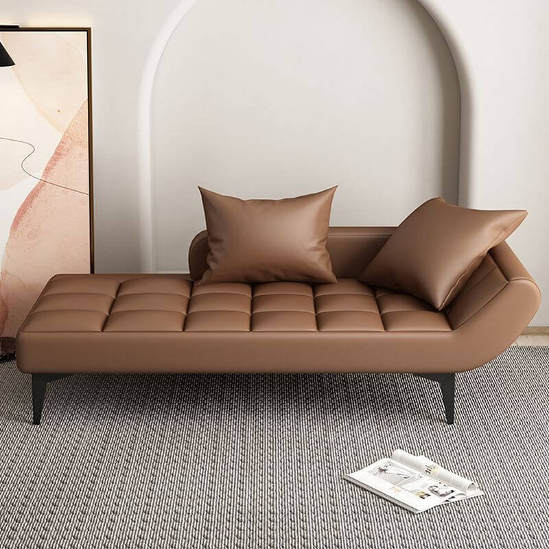 Contemporary Master Bedroom Chaise Lounge in Coffee color