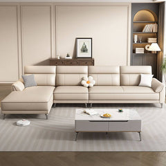 Light gray modern sofa set with pillow top arms