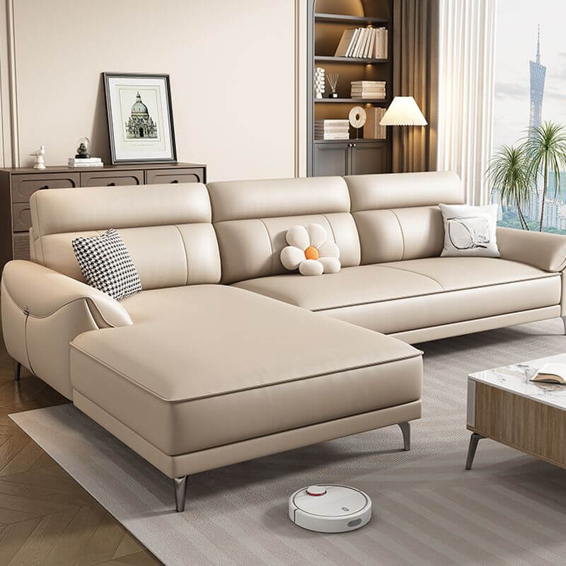 Contemporary L-shape sofa in living room