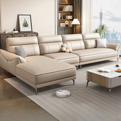 Contemporary L-shape sofa in living room