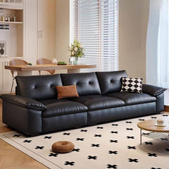 Contemporary modern matte black sofa