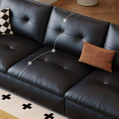 Contemporary modern matte black sofa