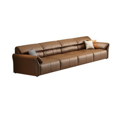 Auburn solid color convertible sofa front view