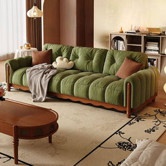 Stylish modern sofa with square arms